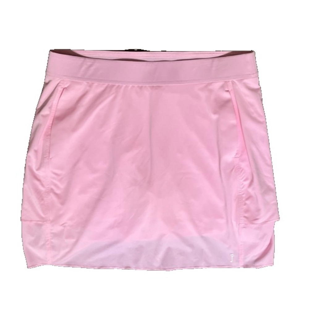 Belyn Key Tiered Golf Skort Womens M Pockets Solid Pink